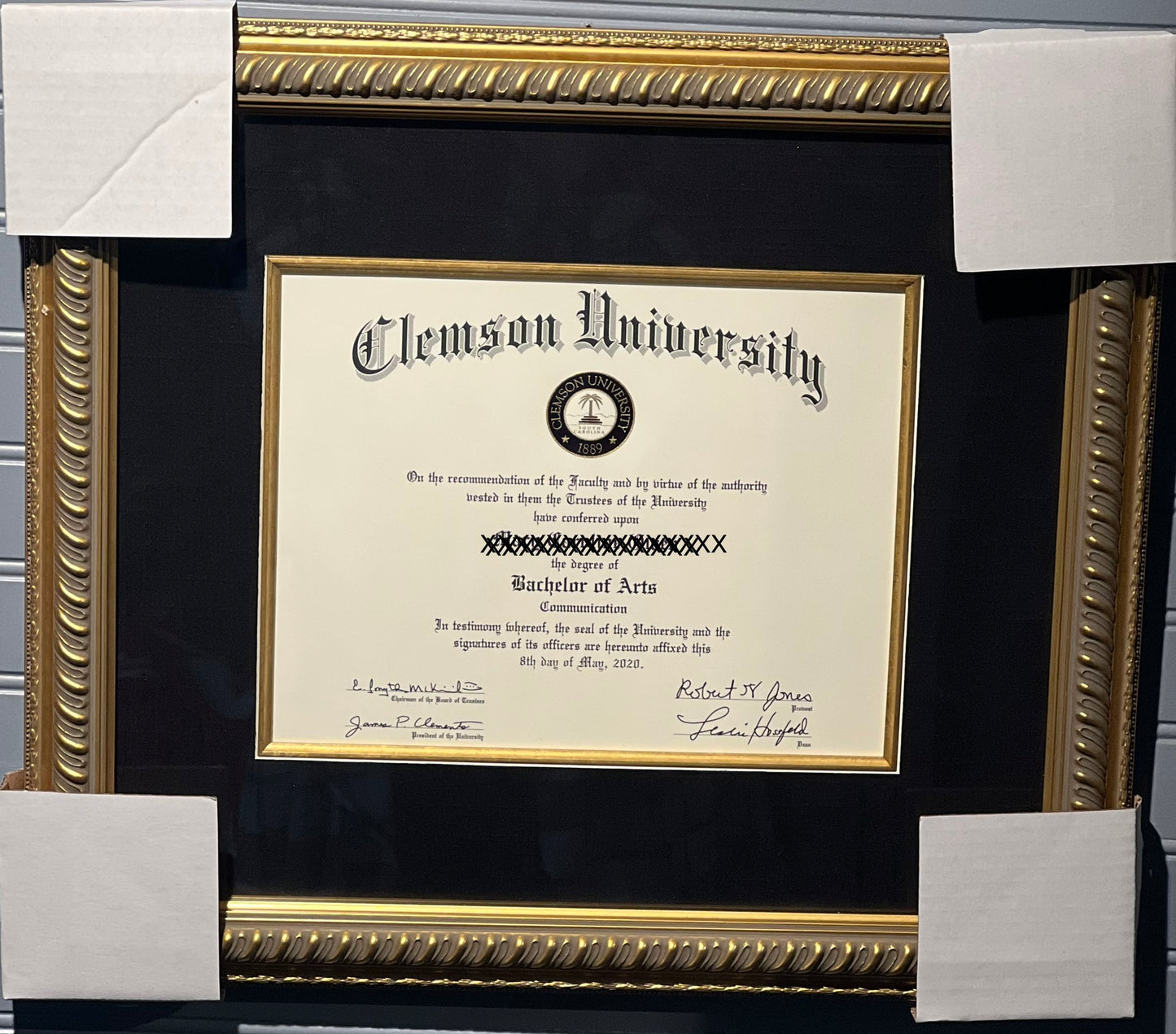 Clemson University Diploma frames